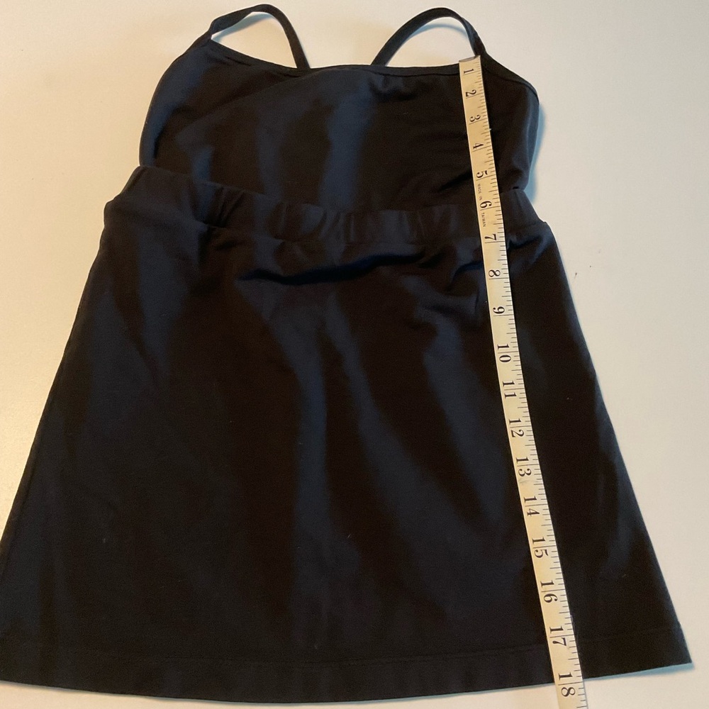 Workout Top, Black, High Princess Waist Line, Heavy Snug Fit, Strapy Back, Sz M - Picture 10 of 10